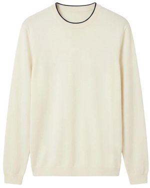 Emporio Armani Truien & Vesten ,Wit ,Wol Trui Met Ronde Hals