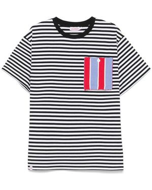 Loverboy by Charles Jeffrey Gestreiftes schwarzes taschen t-shirt