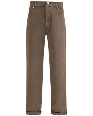 Brunello Cucinelli Straight Trousers - Grijs