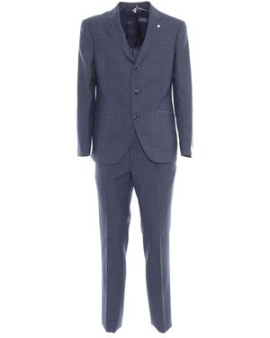 Luigi Bianchi Single-Breasted Pak - Blauw
