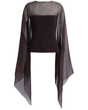 Alberta Ferretti Scenic Lightness Top - Zwart