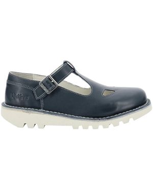 Kickers Schoenen ,Blauw ,Leer Mary Jane Ballerina Schoenen