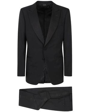 Tom Ford Single Breasted Suits - Black