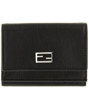 Fendi Accessoires ,Zwart ,Leer Tube Mini Portemonnee