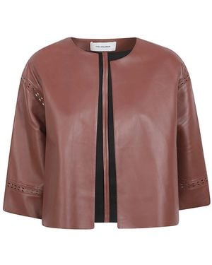 Yves Salomon Leather Jackets - Marrone