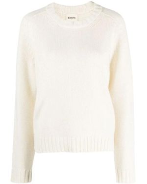 KHAITE Mae Kaschmir-Rundhals-Pullover - Weiß