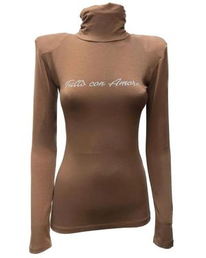 Giulia N Couture Turtlenecks - Brown