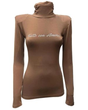 Giulia N Couture Truien & Vesten ,Bruin ,Bruine Coltrui Trui