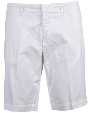 Fay Korte Broeken ,Wit ,Katoen Bermuda Shorts - Blauw