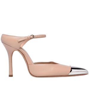 Sportmax Schoenen ,Roze ,Leer Piovra Heeled Mules - Wit