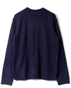 Wax London Round-Neck Knitwear - Blue
