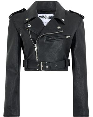 Moschino Leather Jackets - Nero