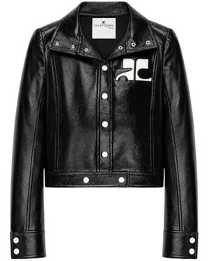 Courreges Leather Jackets - Negro