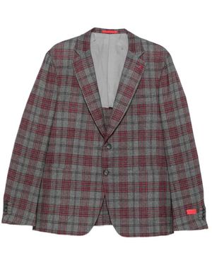 Isaia Gekreid Blazer - Grijs