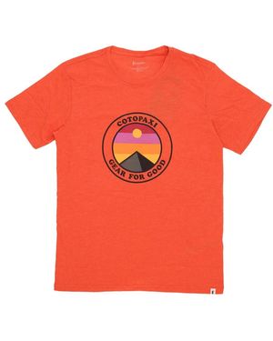 COTOPAXI Tops ,Oranje ,Katoen Sunny Side Crew Neck Tee