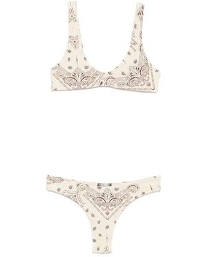 VENUJA Bikini Met Paisleyprint En Kristallen - Wit