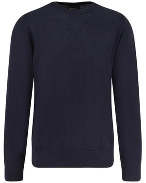 BOSS Round-Neck Knitwear - Bleu