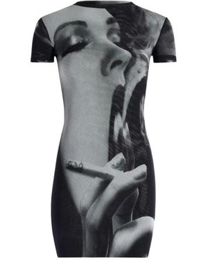 Jean Paul Gaultier Kleedjes ,Zwart ,Leer Jurken