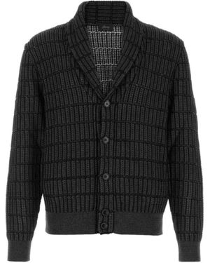 Brioni Button Cardigan - Zwart