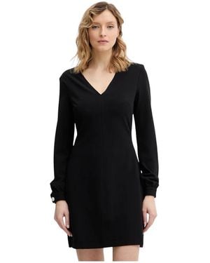 Guess Kleedjes ,Zwart ,Polyester Evelina Mini Jurk