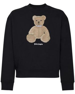 Palm Angels Hoodies & Sweatvesten ,Zwart ,Sweatshirts - Blauw