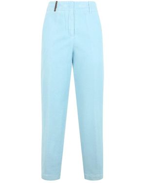 Peserico Cropped Trousers - Blue