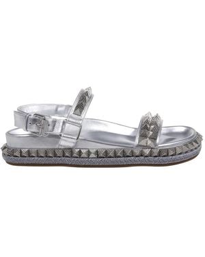Christian Louboutin Flat Sandals - Gray