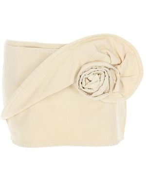 Magda Butrym Rokken ,Denim Denim Asymmetrische Minirok - Naturel