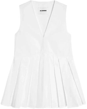 Jil Sander Sleeveless Tops - Blanco