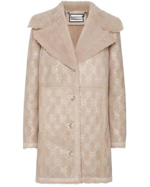 Philipp Plein Single-Breasted Coats - Neutro