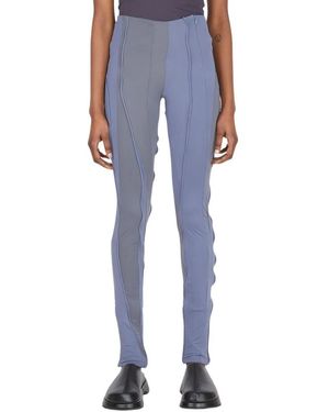 Mainline:RUS/Fr.CA/DE Broeken ,Paars ,Kleur Blok Stretch Broek - Blauw