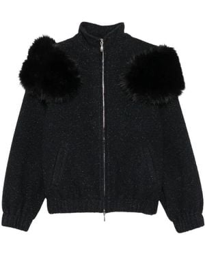 ShuShu/Tong Nepbont & Shearling Jas - Zwart
