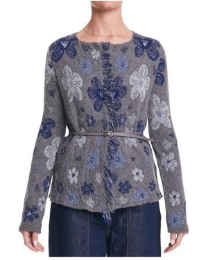 ALESSIA SANTI Round-Neck Knitwear - Blue