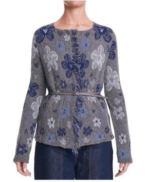 ALESSIA SANTI Round-Neck Knitwear - Bleu