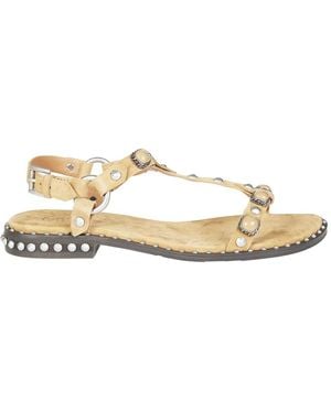 Ash Flat Sandals - Metallic