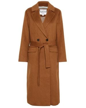 Saint Tropez Belted Coats - Brown