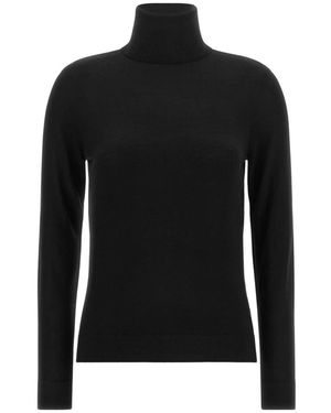 Ralph Lauren Seidenmischungs-Rollkragenpullover - Schwarz