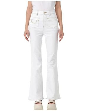 Ganni Boot-Cut Jeans - White