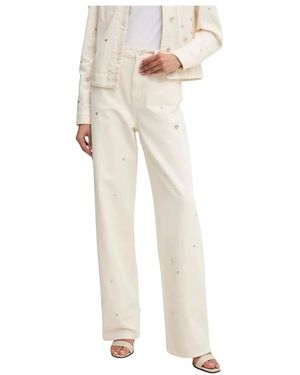 Moschino Jeans ,Katoen Straight Jeans - Naturel