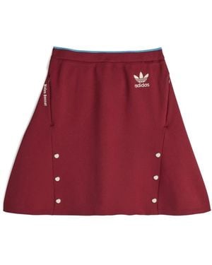 adidas Fitness ,Paars ,Polyester Bordeaux Rode Gebreide A-Lijn Rok - Rood