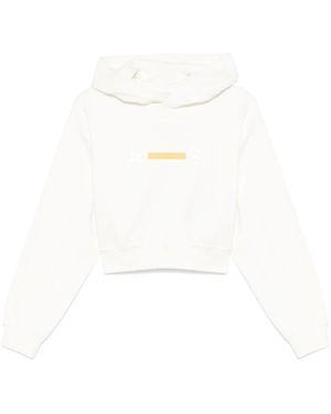 Aspesi Sudadera Corta Con Estampado De Logo, Mujer, Talla - Blanco