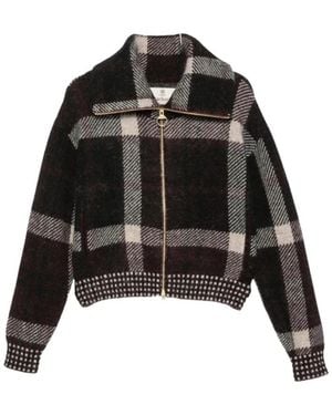 Barbour Jassen ,Zwart ,Wol Carville Knit Jacket