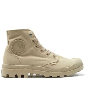 Palladium Lace-Up Boots - Natural