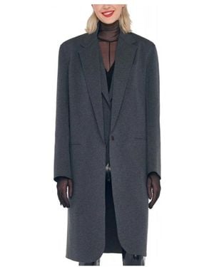 Norma Kamali Single-Breasted Coats - Blue