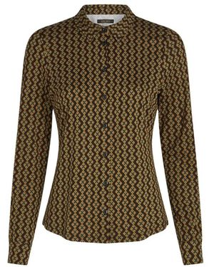 King Louie Overhemden ,Zwart ,Turi Jersey Blouse - Groen