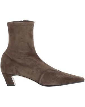 KHAITE Schoenen ,Bruin ,Suède Suède Enkellaarsjes