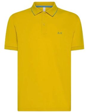Sun 68 Polo Small Stripe - Geel