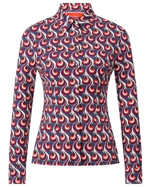 La DoubleJ Overhemden ,Veelkleurig ,Leer Blouse Met Patroon En Getailleerde Pasvorm - Rood