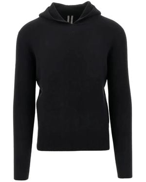Rick Owens Hoodies & Sweatvesten ,Zwart ,Maglia Hooded Pull
