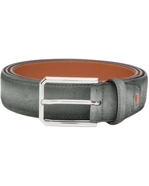 Santoni Verstellbarer Gürtel Aus Wildleder - Grau
